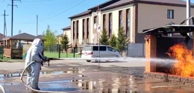 Подземный газгольдер горит в Косшы